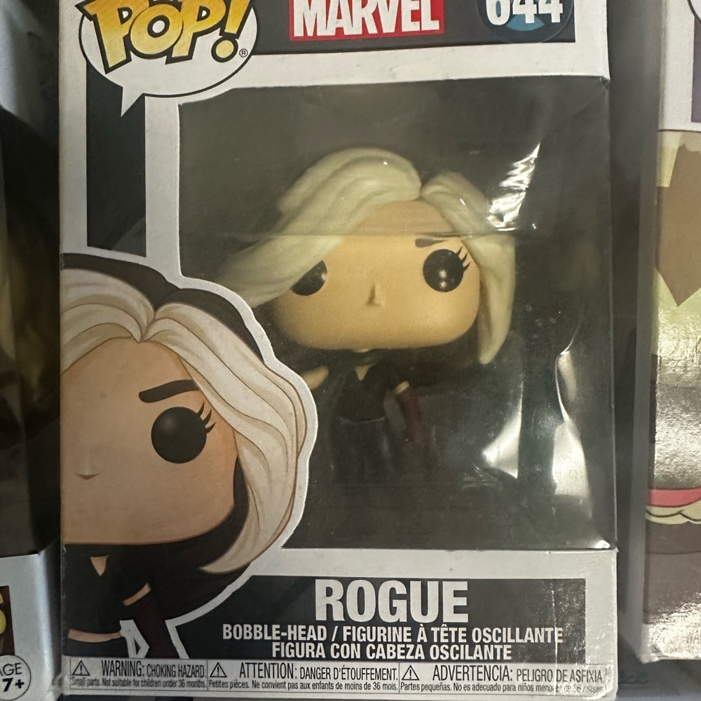 Funko Pop Marvel Rogue Figure with Black and White Hair